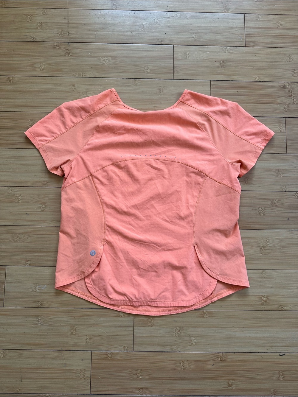 lululemon athletica ORANGE Short Sleeve Active Top